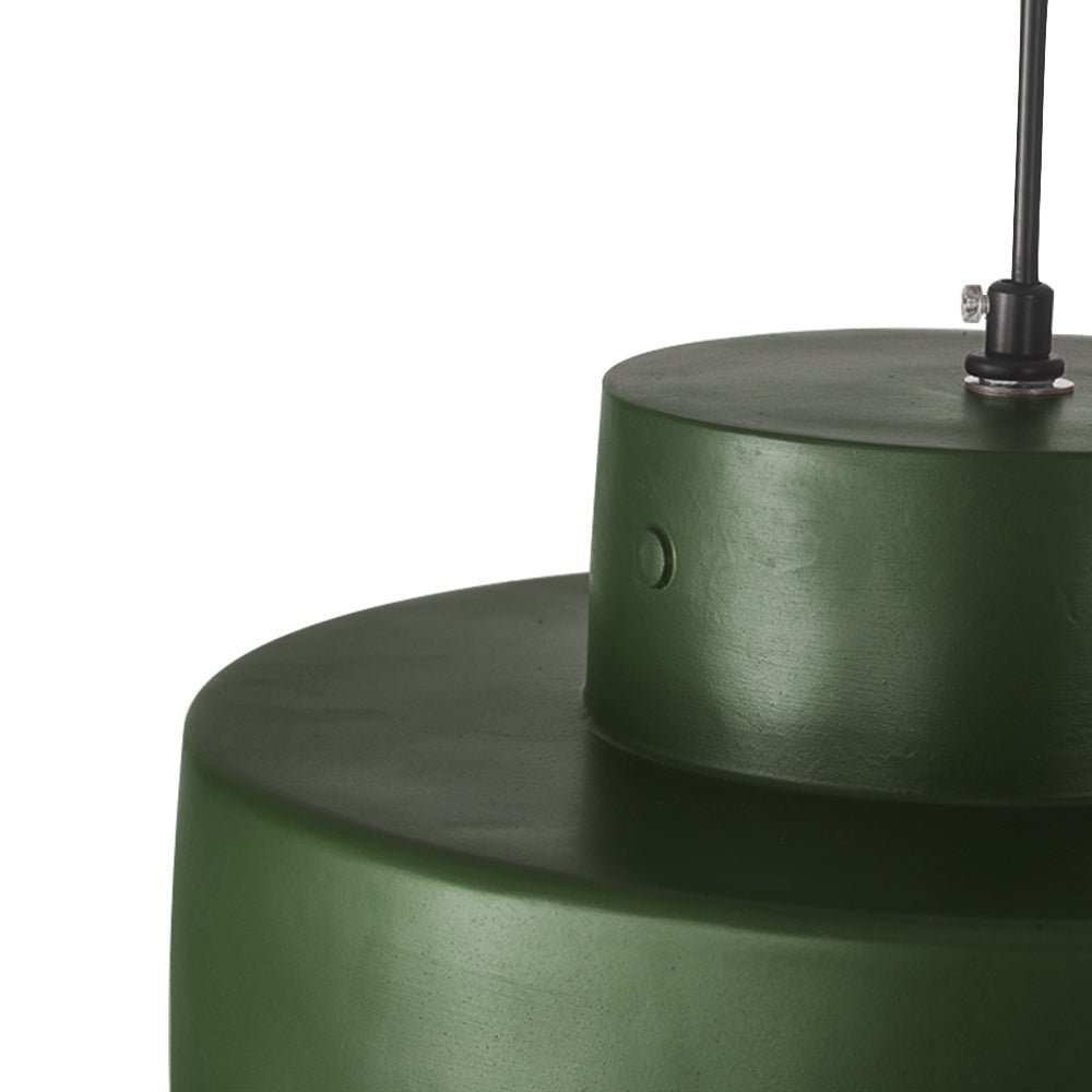 Lámpara Colgante Cilíndrica de Resina Wabi Sabi de 1 Luz para Comedor y Mesita de Noche