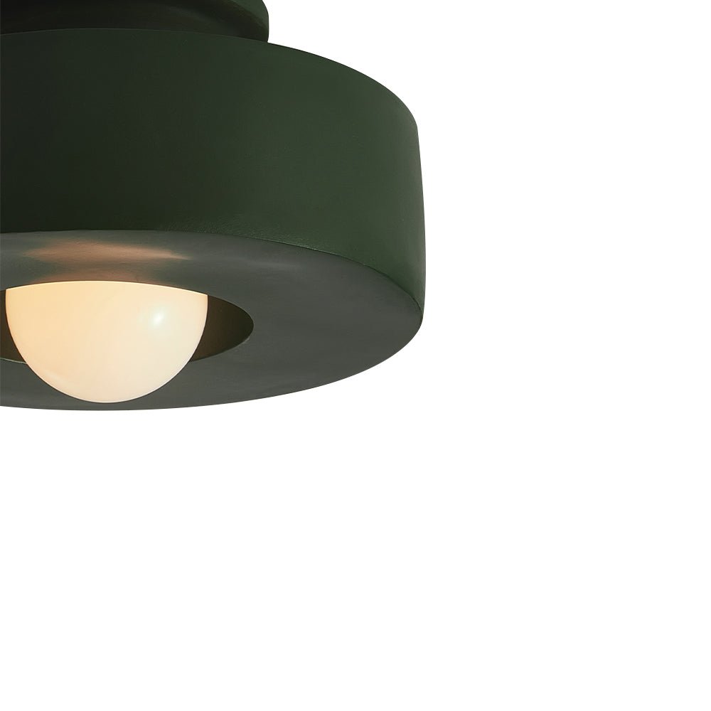 Wabi Sabi Lámpara de Techo Cilíndrica de Resina de 1 Luz