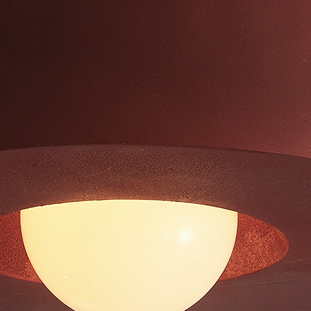 Wabi Sabi Lámpara de Techo Cilíndrica de Resina de 1 Luz