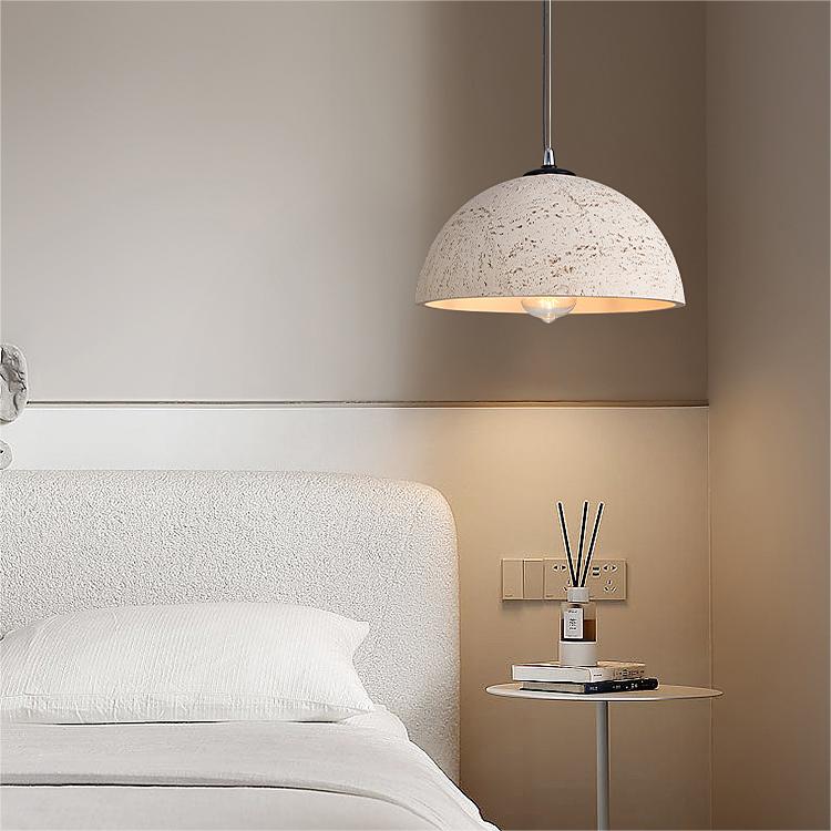 Lámpara Colgante de Resina Wabi Sabi de 1 Luz para Isla de Cocina