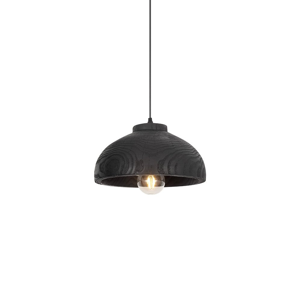 Lámpara Colgante de Resina con Grano de Madera Wabi Sabi de 1 Luz