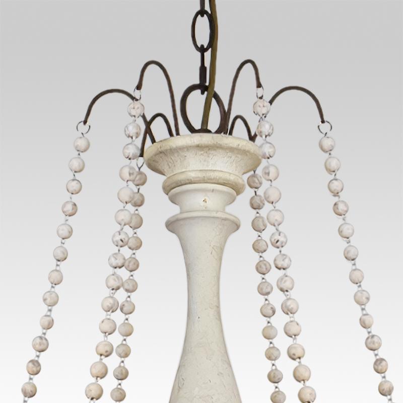 Candelabro de Velas de Madera con 6 Luces