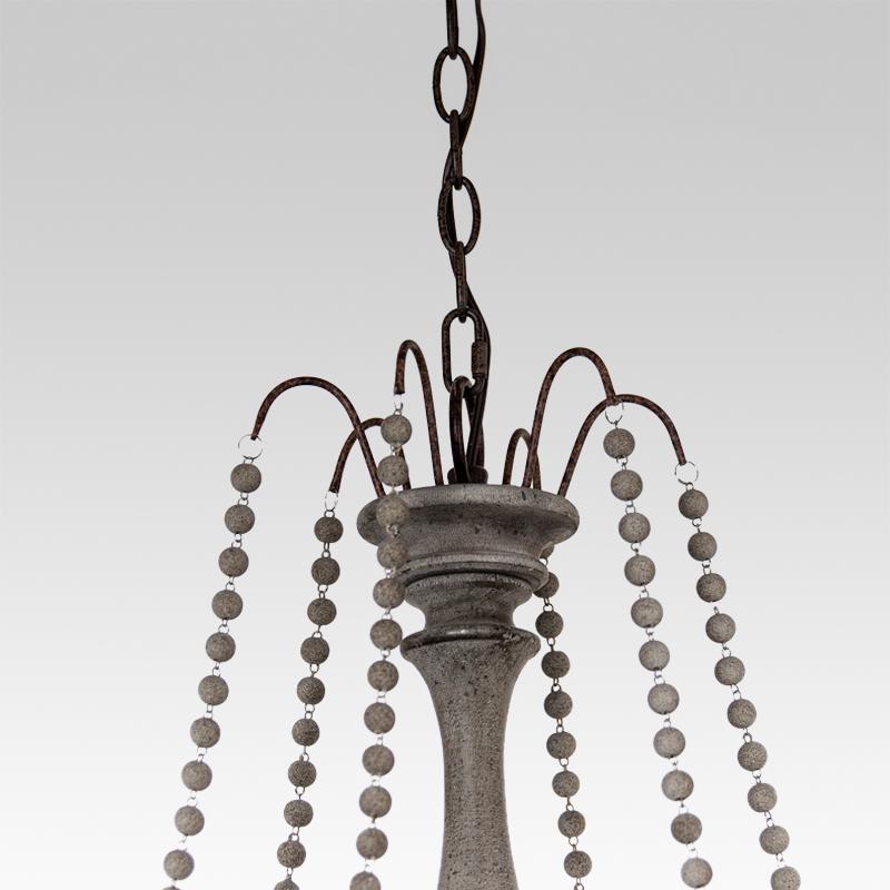 Candelabro de Velas de Madera con 6 Luces