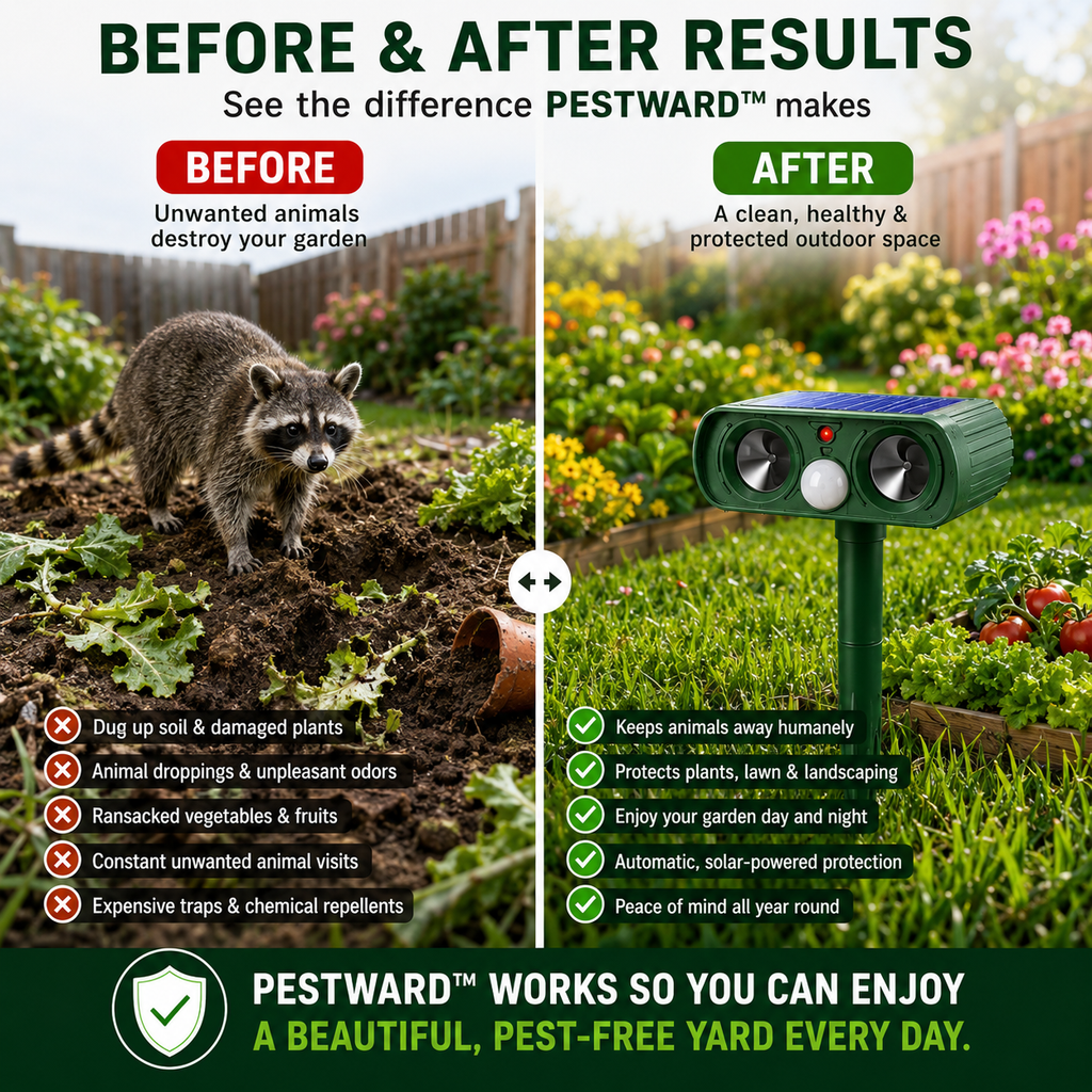 PESTWARD – Dispositivo Solar de Movimiento para la Protección Humana del Jardín