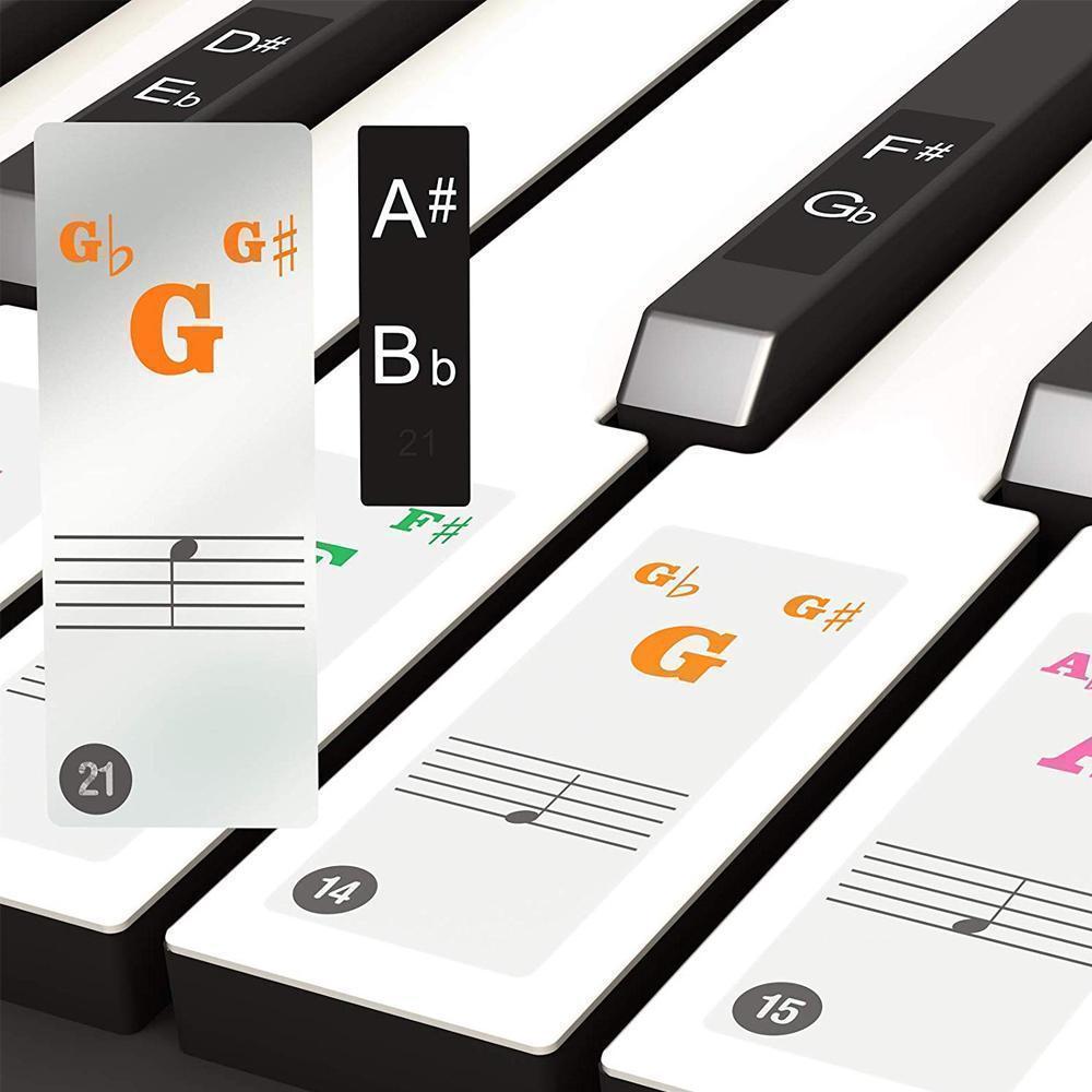 Pegatinas de Teclado para Músicos en Diseño Transparente