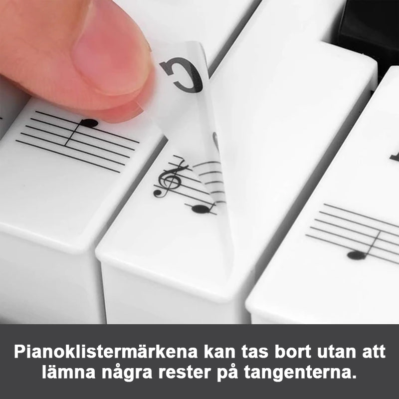 Pegatinas de Teclado para Músicos en Diseño Transparente