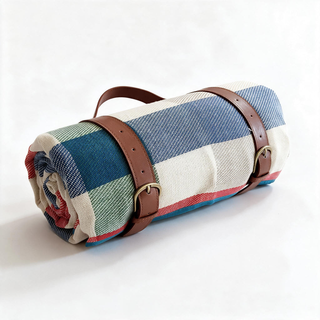 Manta de picnic impermeable con correa de cuero | Karnz