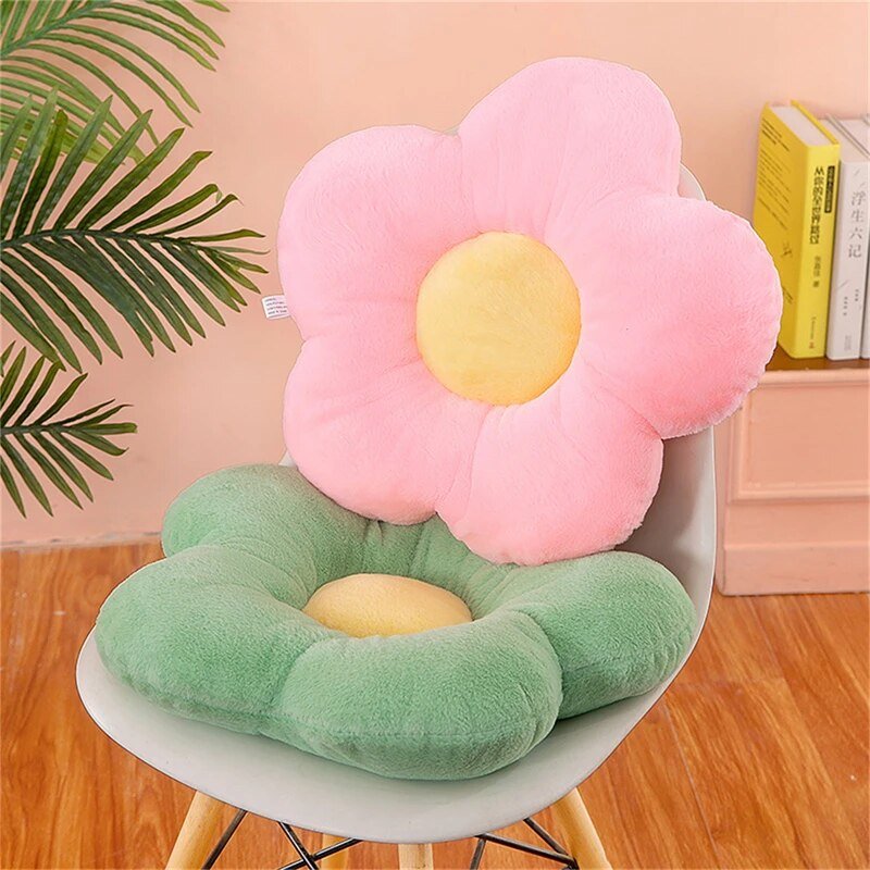 FloraCush - Cojín de flores de suave felpa para espacios acogedores y encantadores