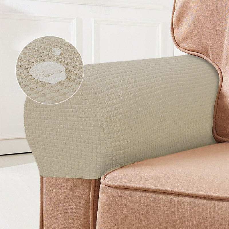 Kalsten | Fundas de Apoyabrazos Elásticas – Fundas de Spandex para Sillas y Sillones, Set de 2, Burdeos
