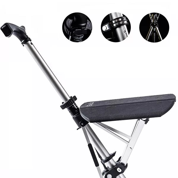 Bastón Plegable con Asiento - Soporte de Movilidad Portátil