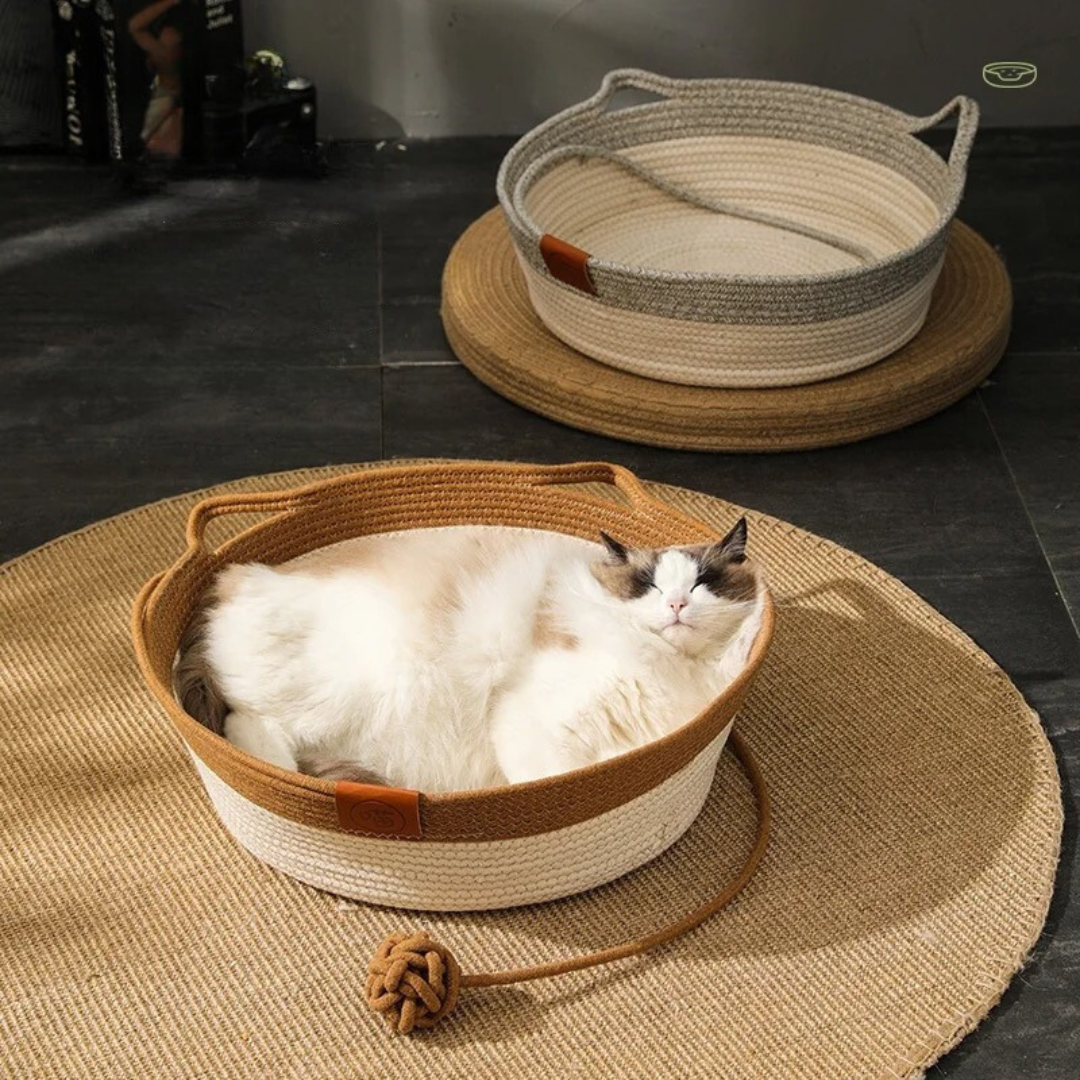 Cama para Gatos de Cuerda de Algodón Tejida a Mano Kalsten
