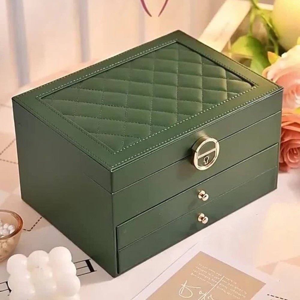 Organizador de Almacenamiento de Joyería de Cuero Premium