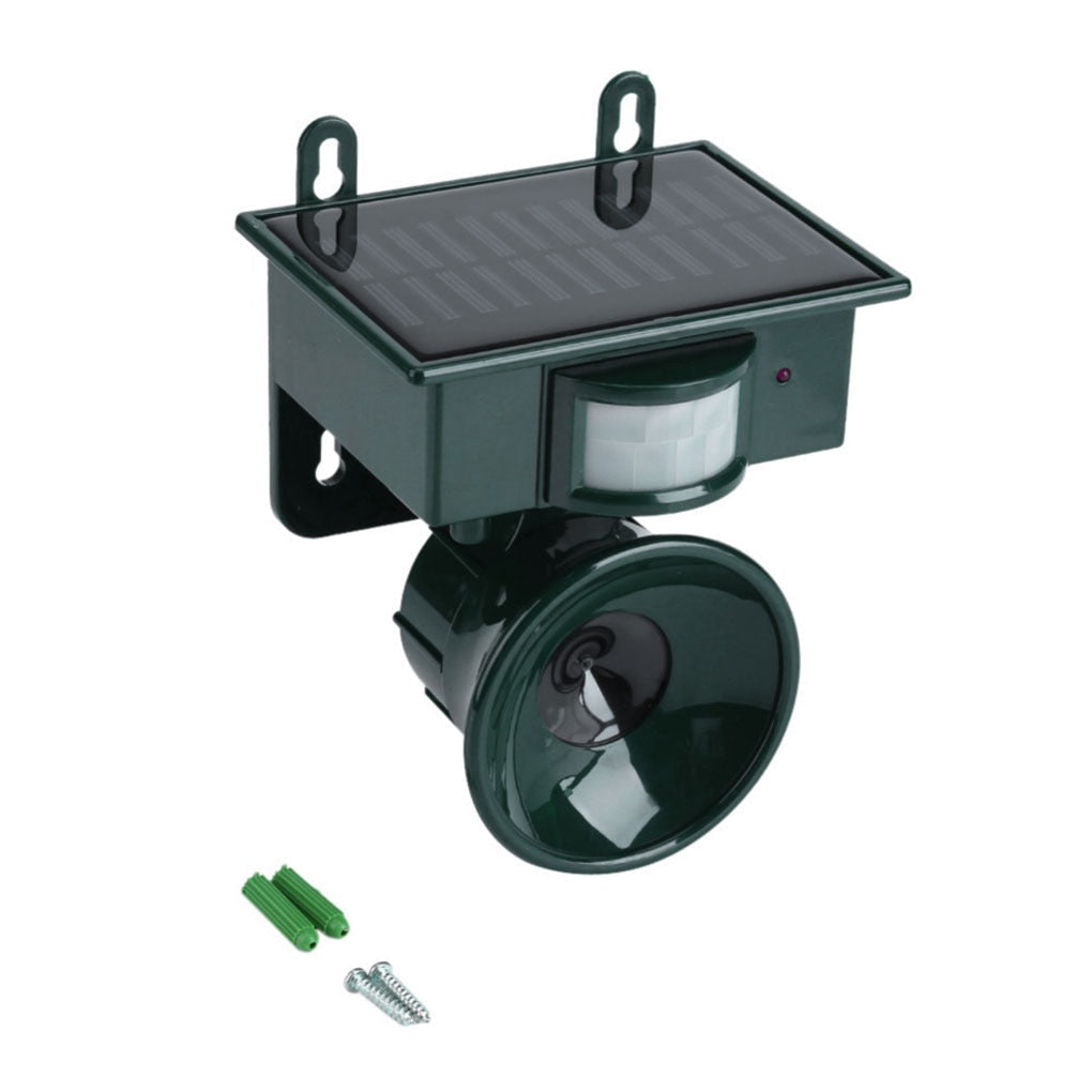 Lisslune | TerraGuard – Repelente Solar de Aves a Prueba de Climas con Sensor de Movimiento PIR y Sonido Natural de Disuasión