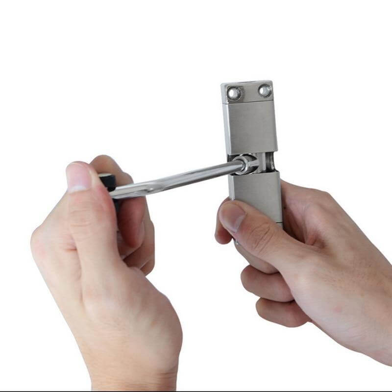 Bisagra automática ajustable de acero inoxidable