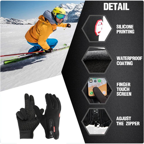 Guantes Térmicos Calentadores para Ciclismo, Bicicleta y Esquí para Hombres y Mujeres