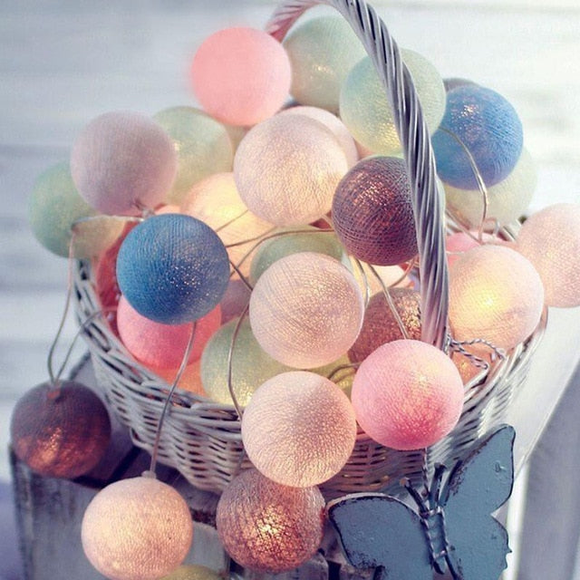 Ballton - Columpio de bola de algodón brillante | Varias combinaciones de colores