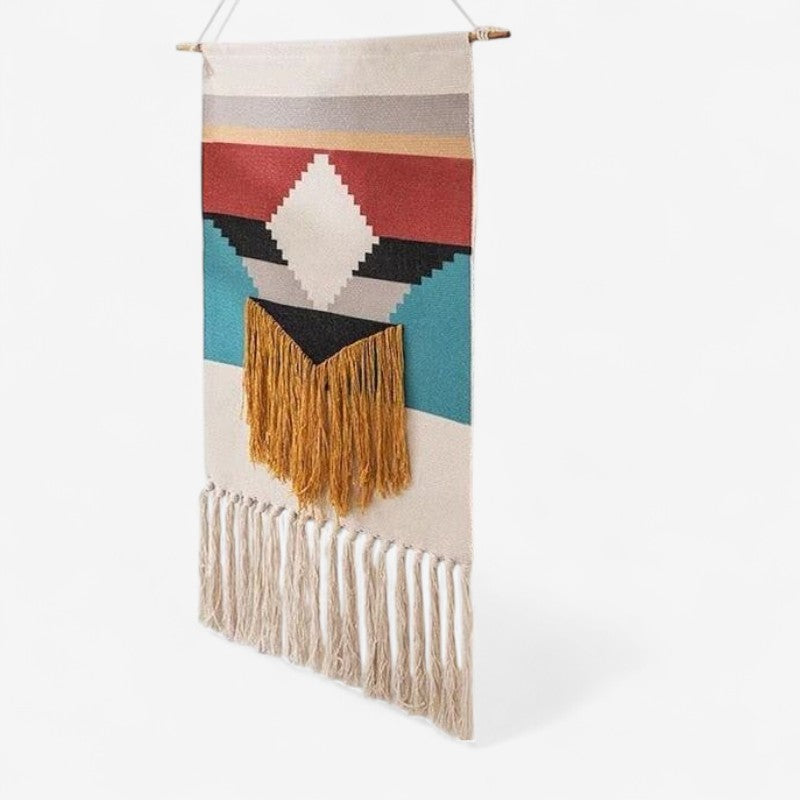 DecoTassel - Tapiz colgado en la pared con diseño de borlas