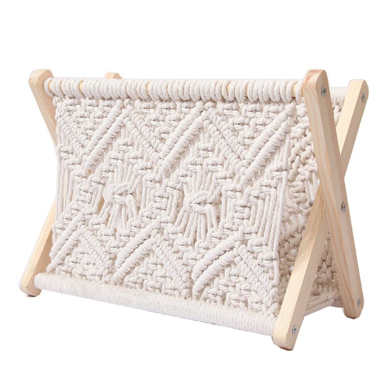 Lisslune | Soporte para Revistas Plegable de Algodón Nórdico
