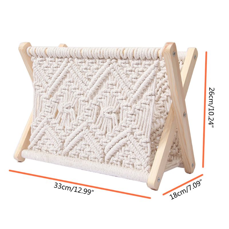 Lisslune | Soporte para Revistas Plegable de Algodón Nórdico