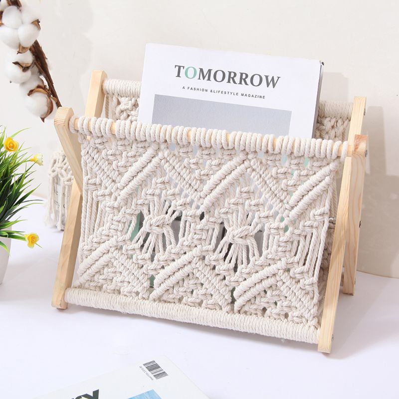 Lisslune | Soporte para Revistas Plegable de Algodón Nórdico