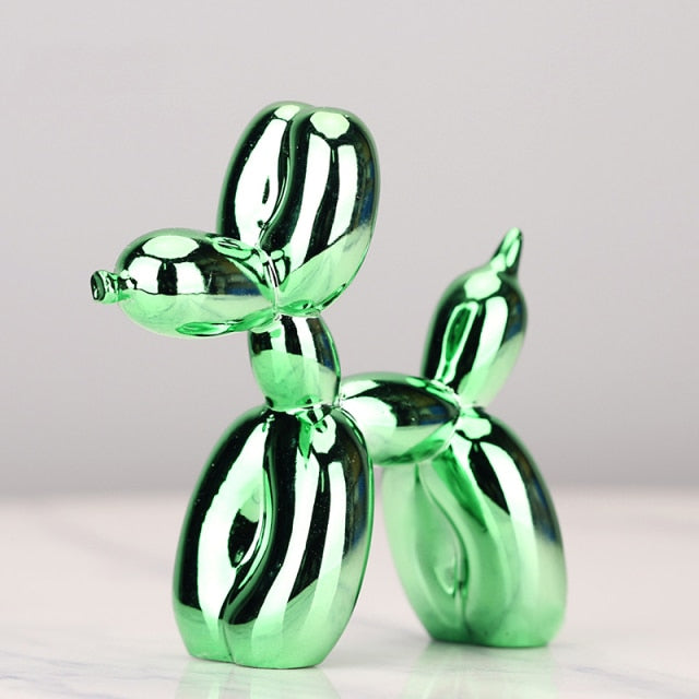 Carvallo – Escultura Moderna de Perro de Globo con Acabado Metálico