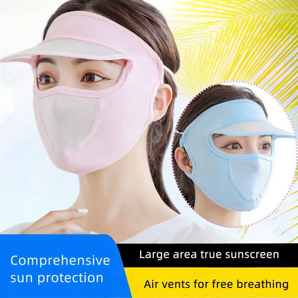 Sombrero de Sol Exterior con Máscara de Protección UV Transpirable