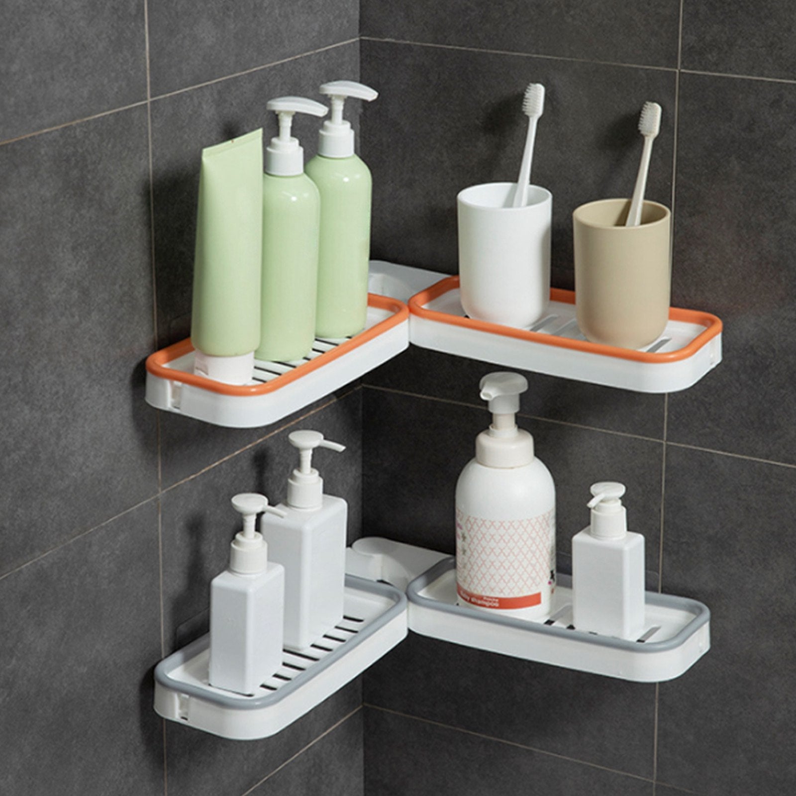 Ocerar™ Estante Esquinero sin Perforación – Almacenamiento Inteligente para el Baño | 50% DESCUENTO