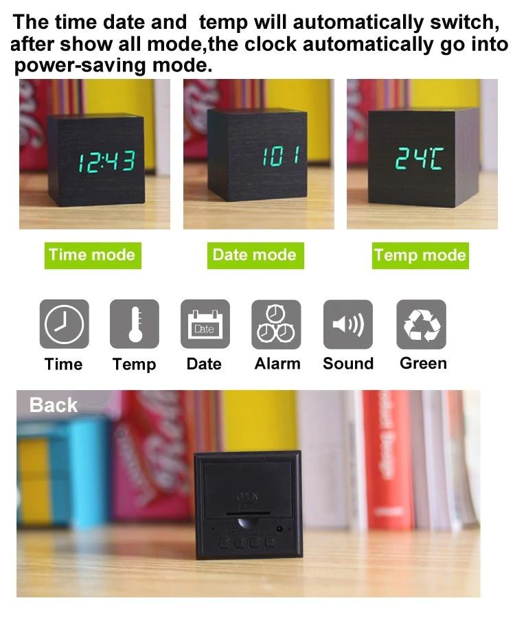 RELOJ DIGITAL DE MESA CUBE