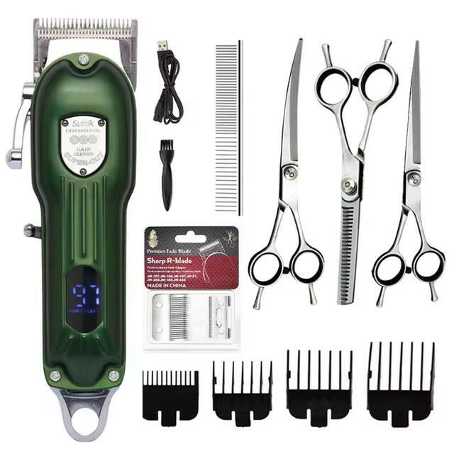 Kit de Aseo Profesional para Perros con Cortadoras y Tijeras