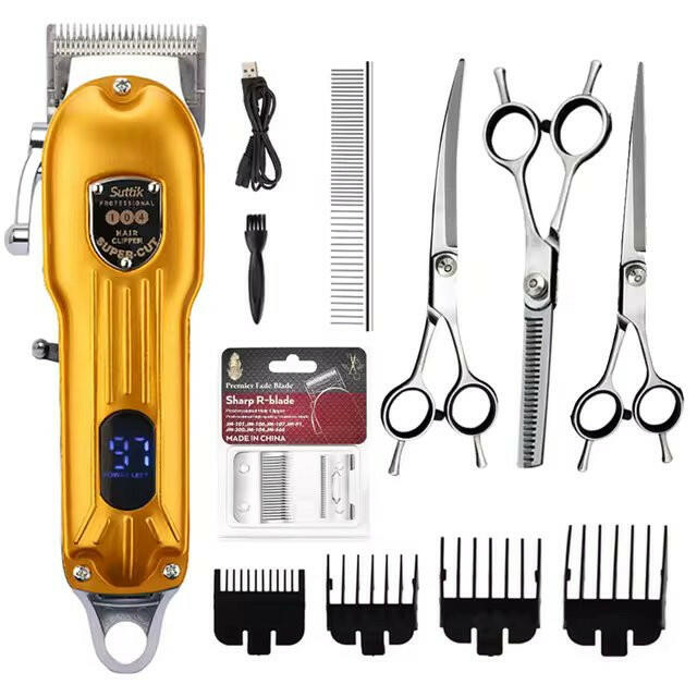 Kit de Aseo Profesional para Perros con Cortadoras y Tijeras