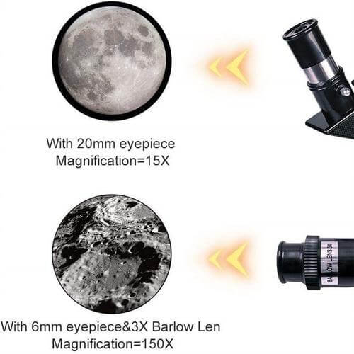 Telescopio Profesional con Trípode para Observación de Estrellas y la Luna