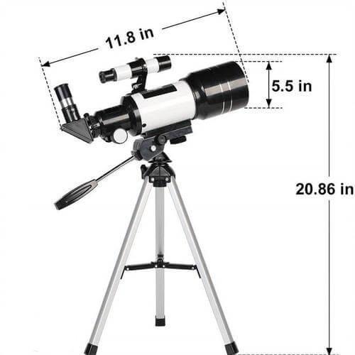 Telescopio Profesional con Trípode para Observación de Estrellas y la Luna