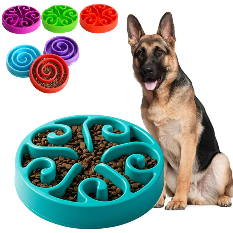 Cuenco para Perros de Alimentación Lenta con Base Antivuelco para Comidas Divertidas