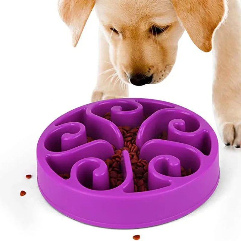 Cuenco para Perros de Alimentación Lenta con Base Antivuelco para Comidas Divertidas