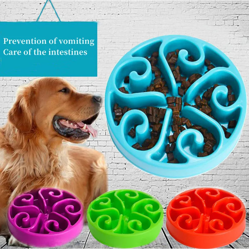 Cuenco para Perros de Alimentación Lenta con Base Antivuelco para Comidas Divertidas