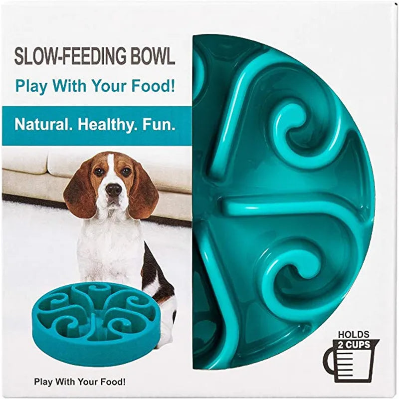Cuenco para Perros de Alimentación Lenta con Base Antivuelco para Comidas Divertidas