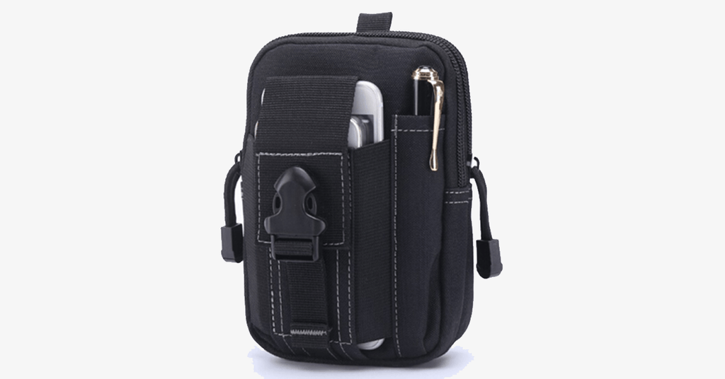 Kalsten | Bolsa Militar de Cintura - Hecha de Nylon - Diseño Impermeable - Cierre de Cremallera - Se Adhiere con Cinturón - Equipo de Viaje - Exterior - Disponible en 3 Colores