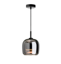 BowLift | Lámpara Colgante de Vidrio Negro Nórdico - Lámpara Moderna para Isla de Cocina y Comedor