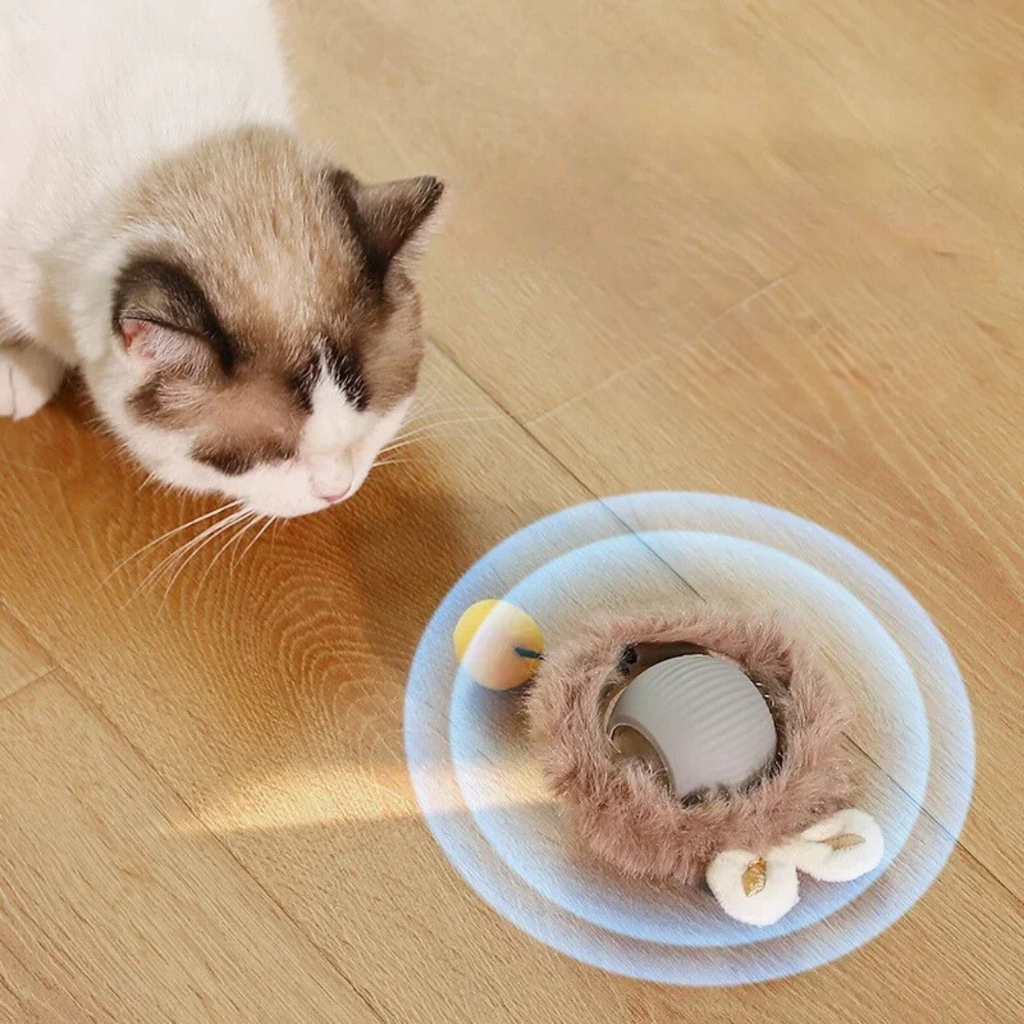 KittyTwirl™ | Pelota de juego interactiva con cola para gatos