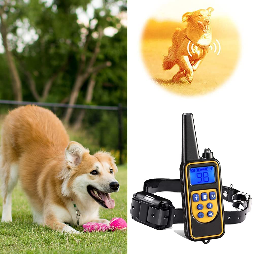 Collar de Entrenamiento Eléctrico Recargable y a Prueba de Agua para Perros