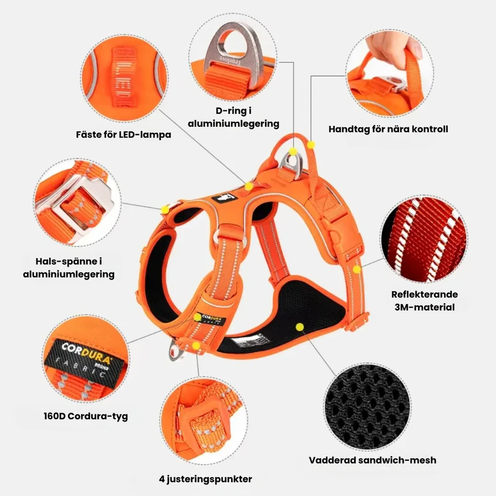 Arnés Ajustable Reflexfit para Perros con Reflectante – Seguro y Cómodo