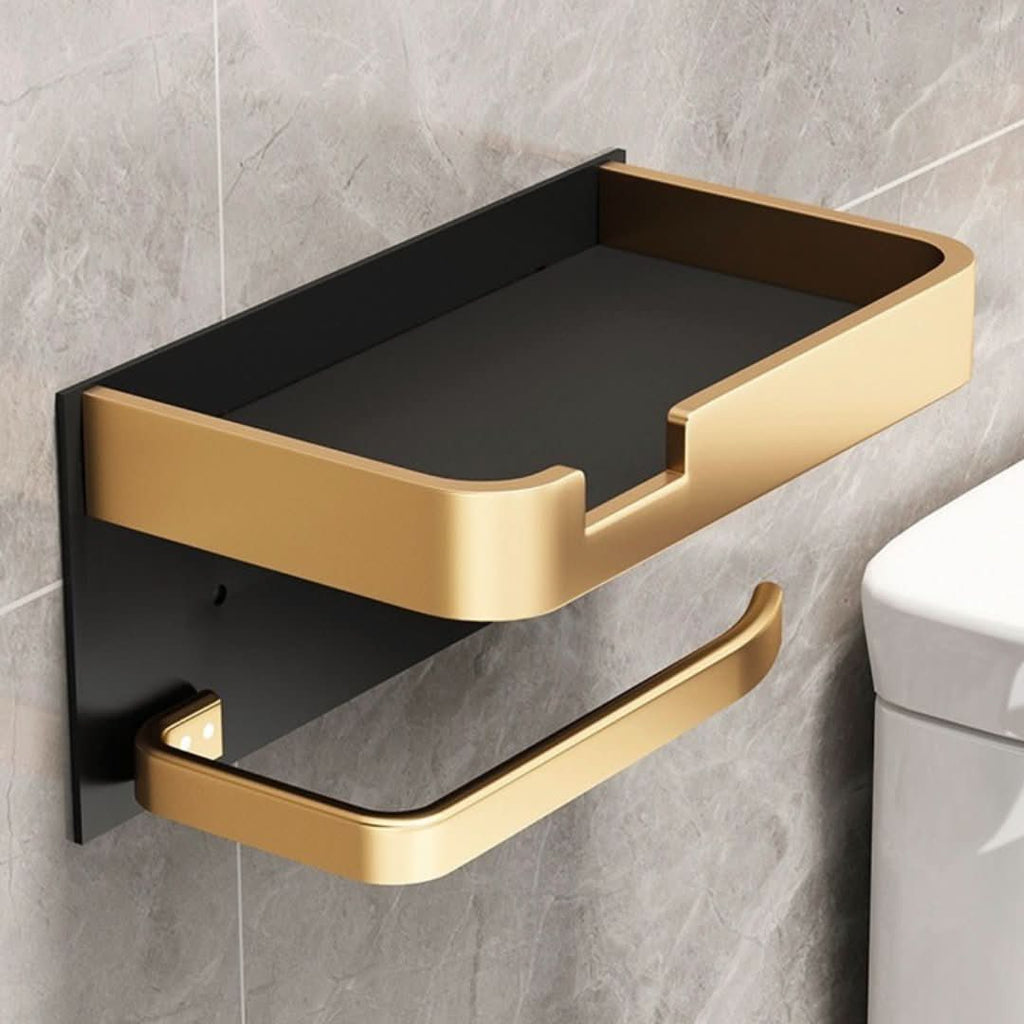 Soporte de Papel Higiénico de Pared Moderno – Acabado Metálico