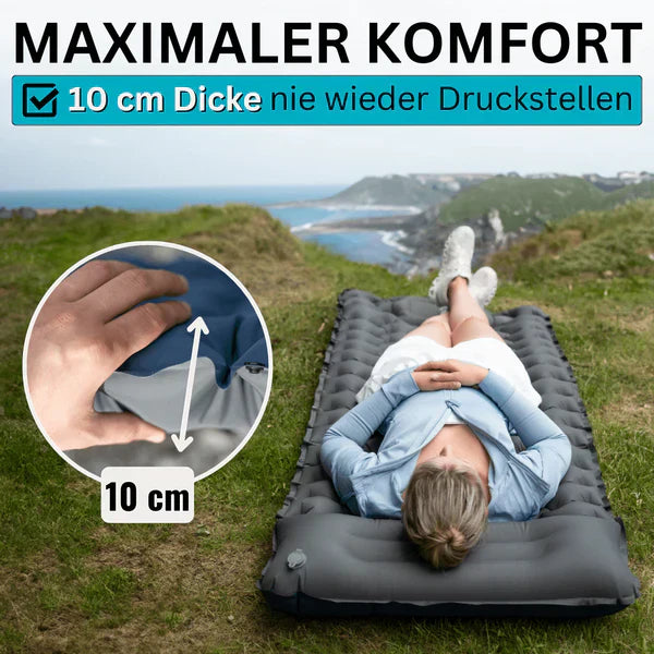 SleepCamp - Colchón inflable de rápida inflado con almohada integrada | 50% DESCUENTO