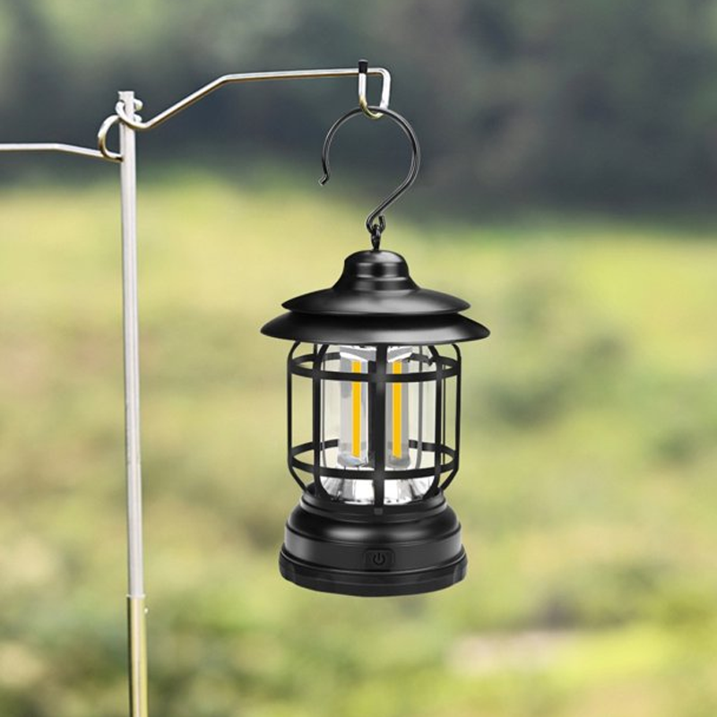 Lámpara de Camping Retro Portátil - LED con Carga USB