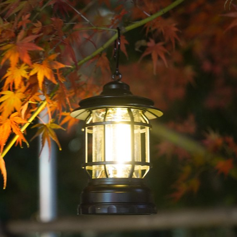 Lámpara de Camping Retro Portátil - LED con Carga USB