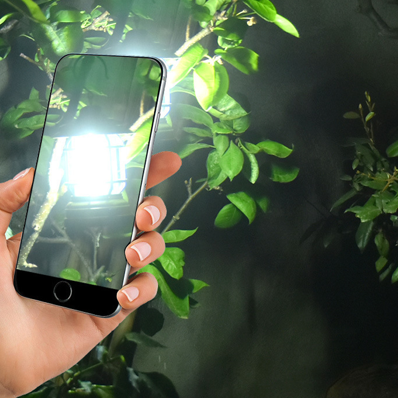Lámpara de Camping Retro Portátil - LED con Carga USB