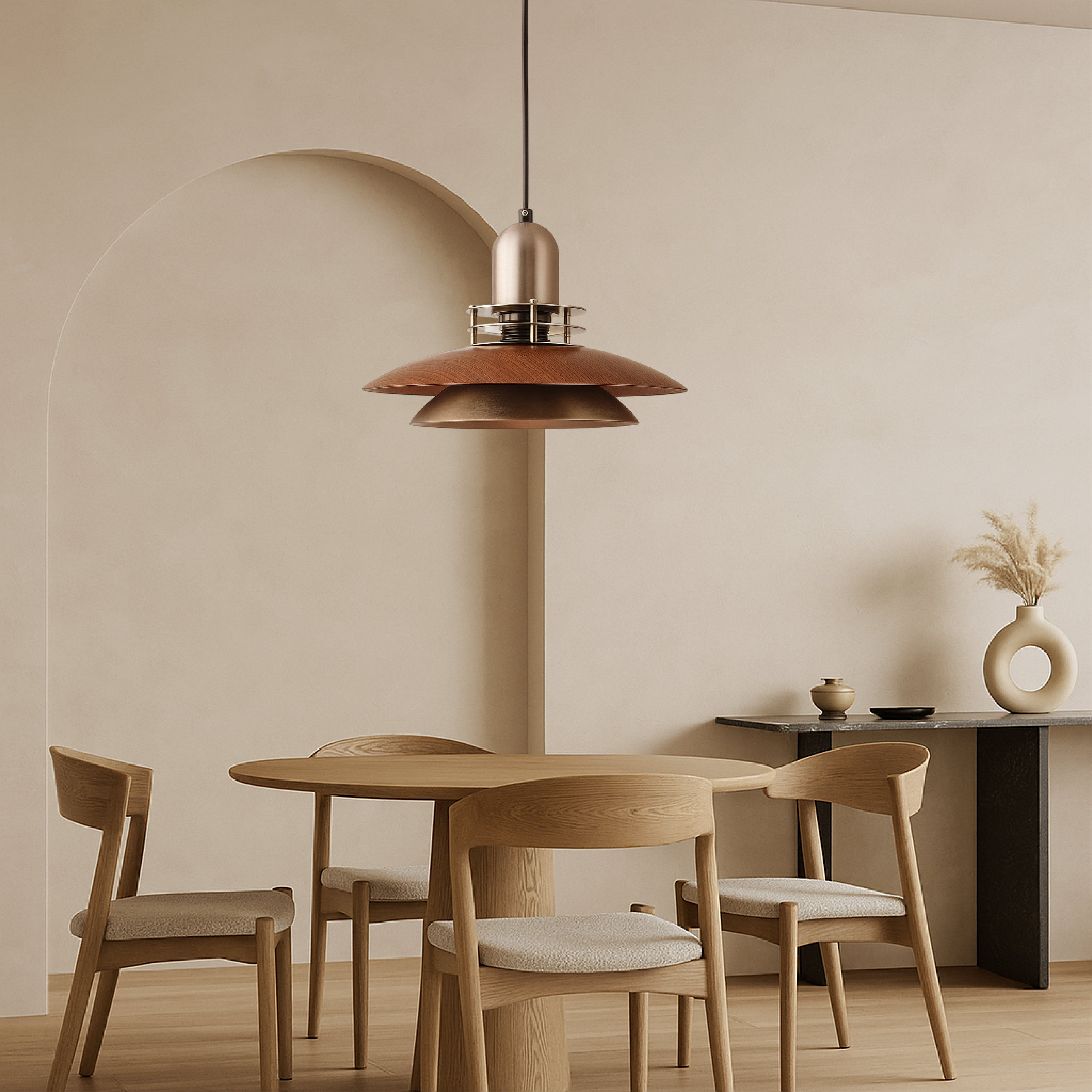 Tavaro | Lámpara colgante con patrón de madera