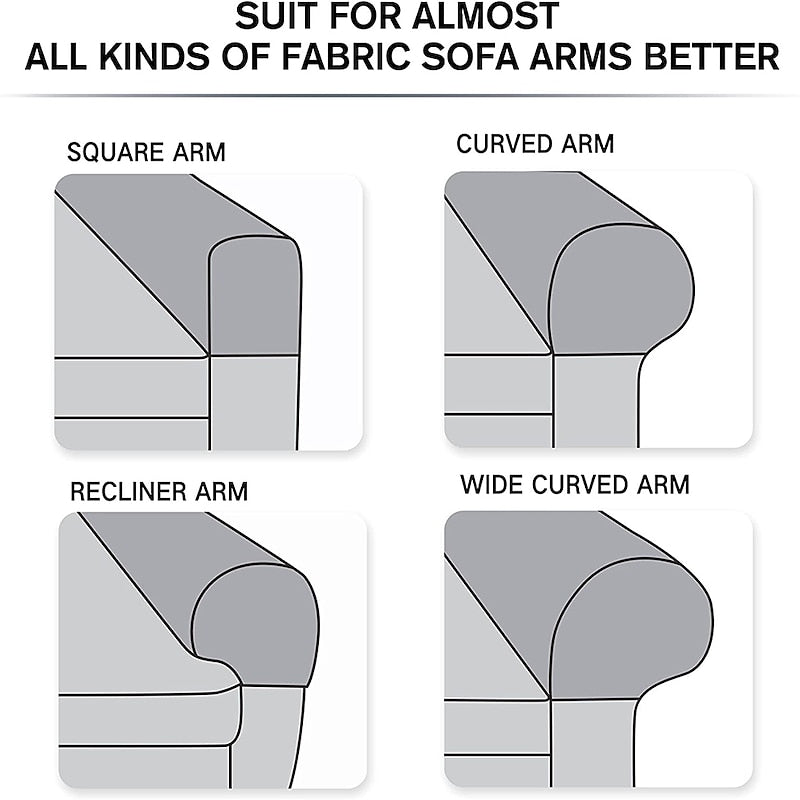 Kalsten | Fundas de Apoyabrazos Elásticas – Fundas de Spandex para Sillas y Sillones, Set de 2, Burdeos