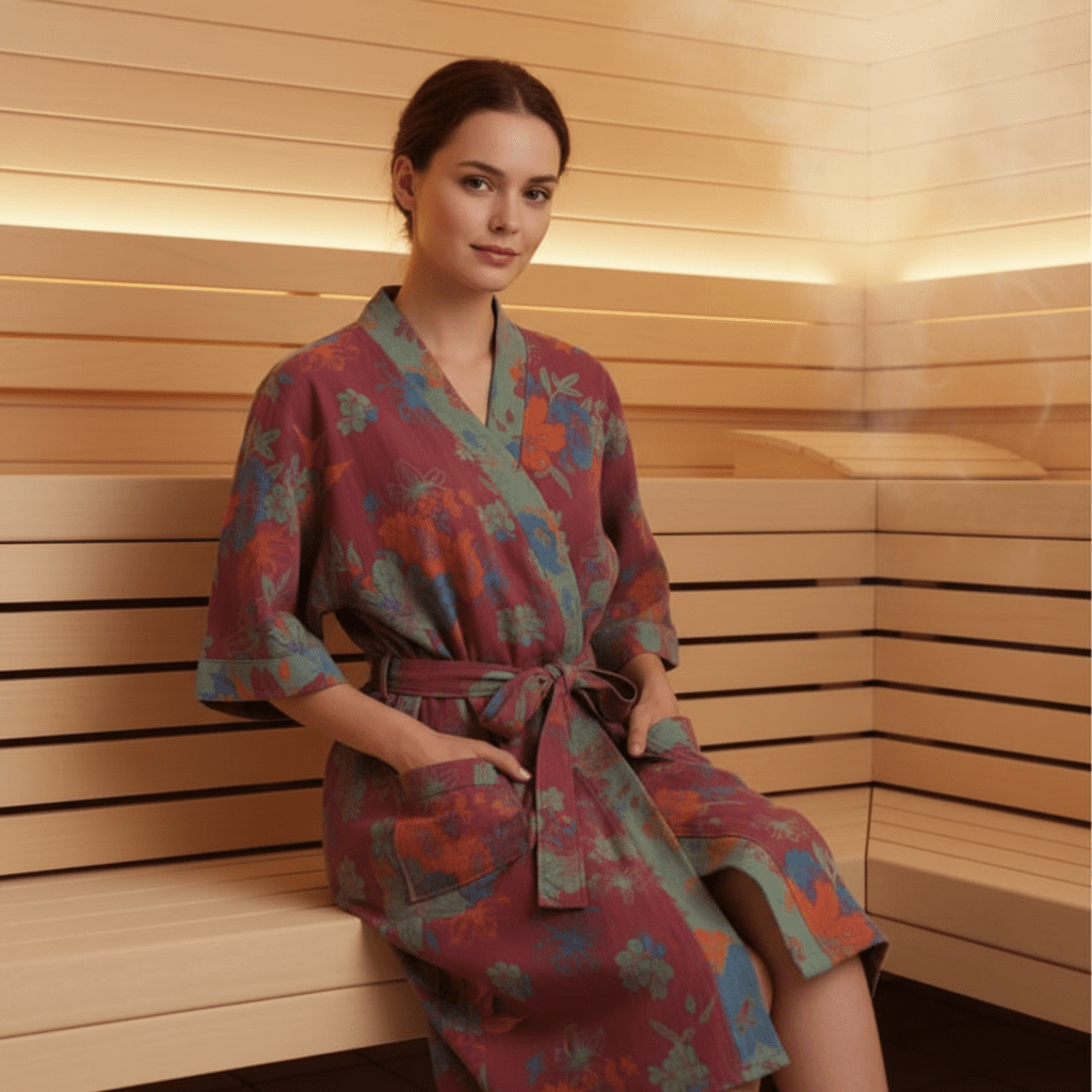 KIMOGINKO – Bata de kimono de algodón orgánico para una comodidad transpirable