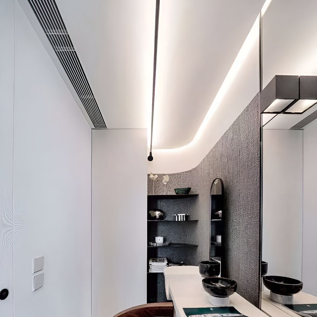 Luz de techo LED con barra de luz giratoria de 360° – moderna, plana y regulable